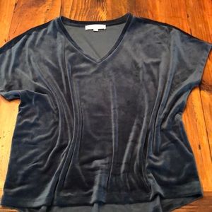 LOFT rich teal velvety top